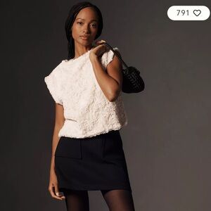 Maeve Faux Fur Muscle Tank